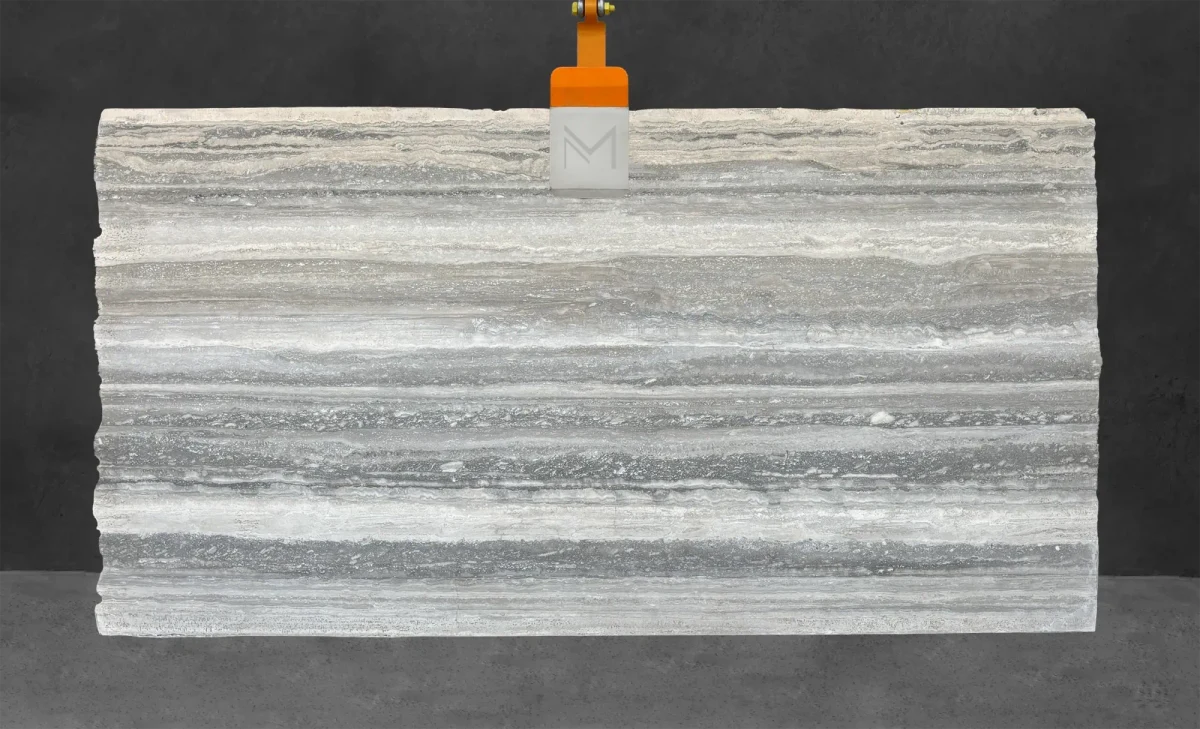 Grey Travertine stone slab